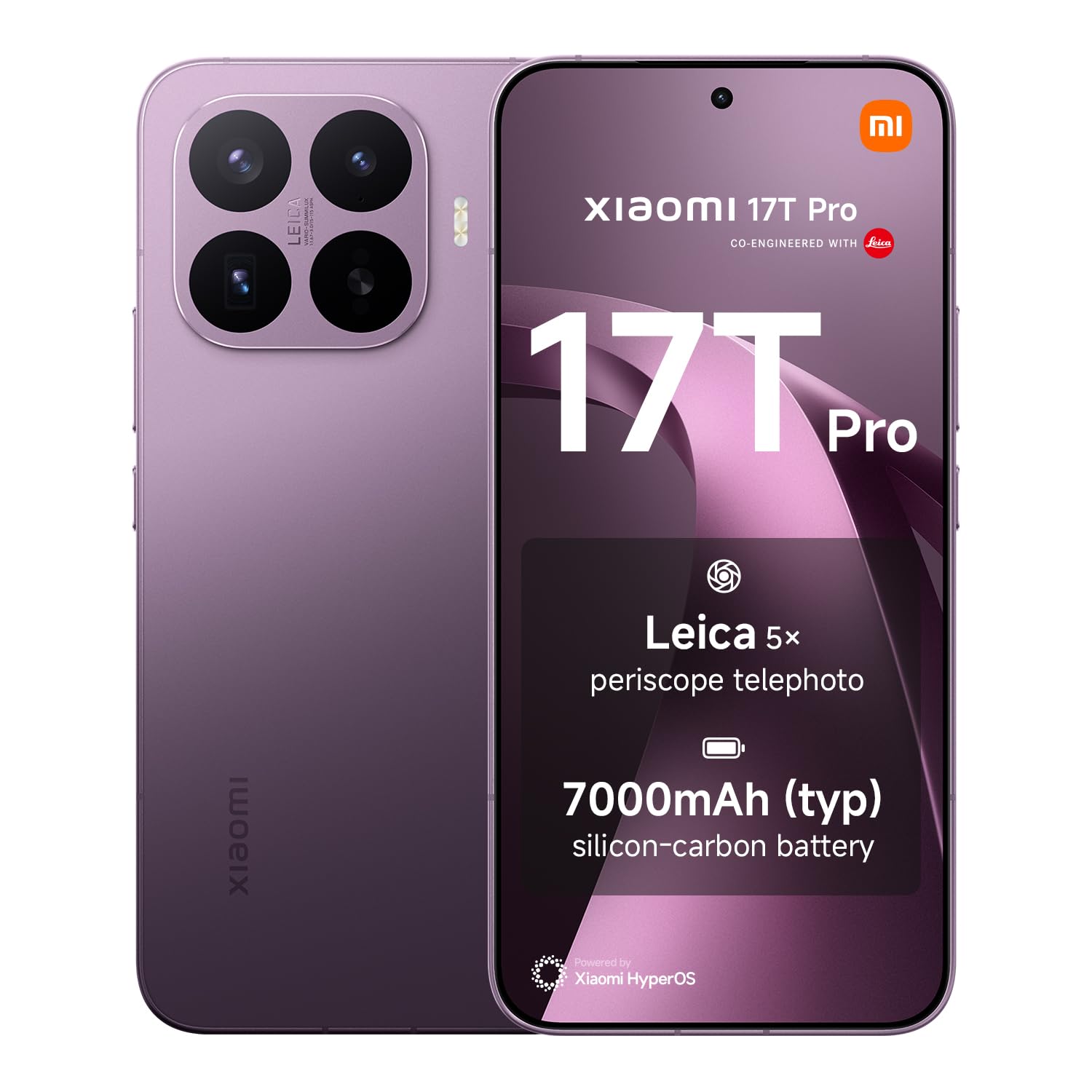 Xiaomi 17T Pro Smartphone 12+512GB Deep Purple 6.83 Inches 144Hz